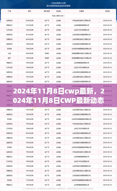 2024年11月8日CWP最新動態(tài)，引領(lǐng)行業(yè)變革的關(guān)鍵步驟與案例分析