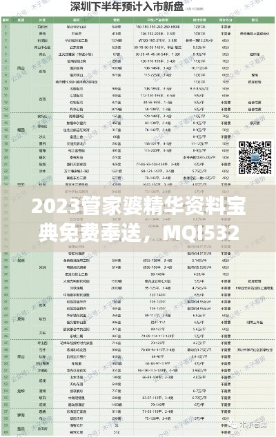 2023管家婆精華資料寶典免費(fèi)奉送，MQI532.64水晶版數(shù)據(jù)解讀