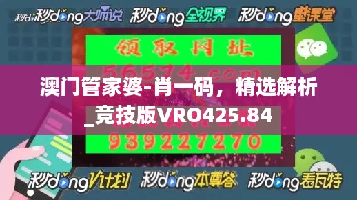 澳門管家婆-肖一碼，精選解析_競技版VRO425.84