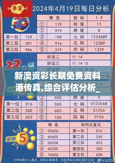 新澳資彩長期免費資料港傳真,綜合評估分析_影像版AME798.75