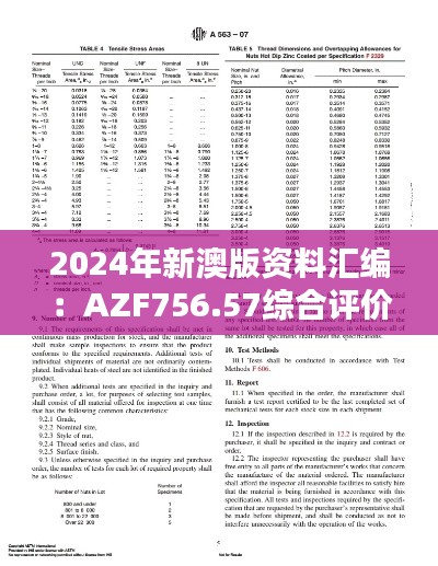 2024年新澳版資料匯編：AZF756.57綜合評(píng)價(jià)標(biāo)準(zhǔn)高清版