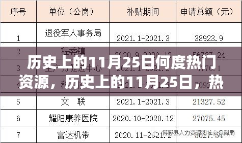 歷史上的11月25日，熱門資源的演變與影響