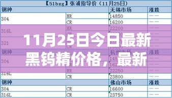 11月25日黑鎢精最新價格指南，查詢方法與精準(zhǔn)報價獲取