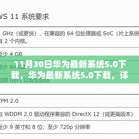 華為最新系統(tǒng)5.0下載指南及詳細解析