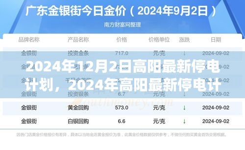 高陽最新停電計劃通知，2024年停電安排詳解