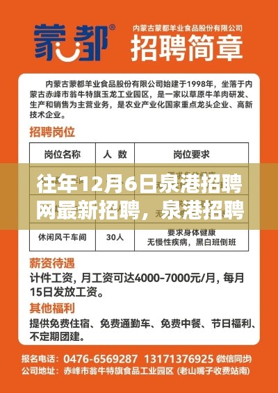 泉港招聘網(wǎng)獨家速遞，歷年12月6日最新招聘信息大盤點與往年招聘動態(tài)回顧