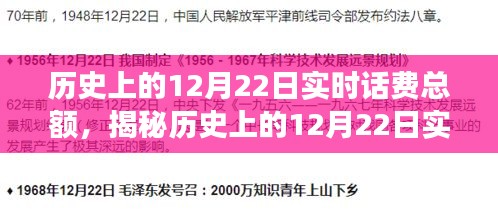 揭秘歷史上的12月22日實時話費總額背后的故事，小紅書帶你探索數(shù)字背后的故事！