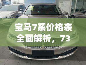 寶馬7系價格表全面解析，730車型細節(jié)揭秘