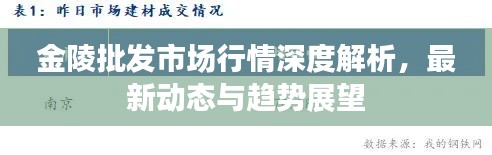 金陵批發(fā)市場行情深度解析，最新動態(tài)與趨勢展望