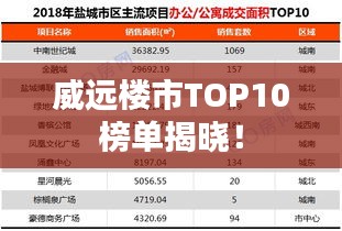 威遠(yuǎn)樓市TOP10榜單揭曉！