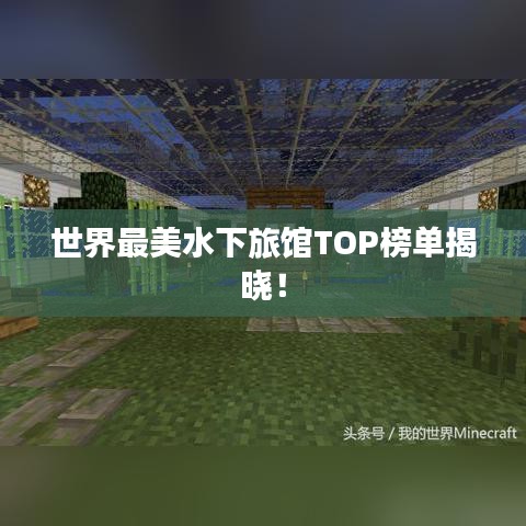 世界最美水下旅館TOP榜單揭曉！